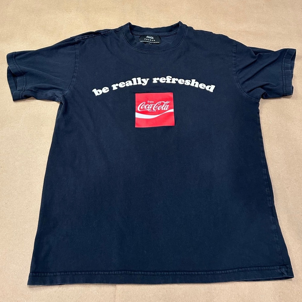 PacSun Black Coca-Cola Short Sleeve T Shirt Mens Small